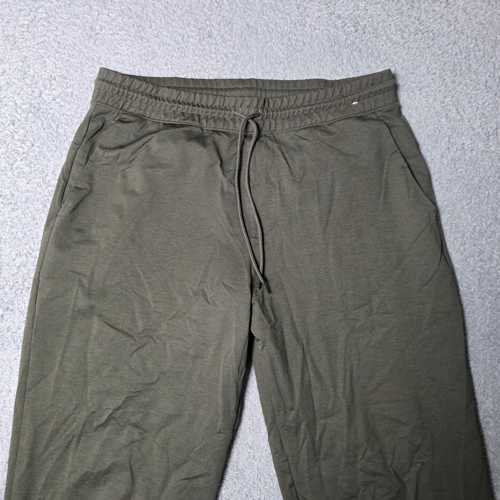 Uniqlo Mens Large Jogger Pants Olive Green Tapered Drawstring Casual 433054